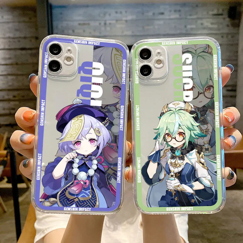 Phone Case For iPhone 15 14 Pro Max 13 12 Mini 11 ProMax XR XS X 8 7 6 Plus SE Soft Silicone Cover Genshin Impact Ayato Yun Jin