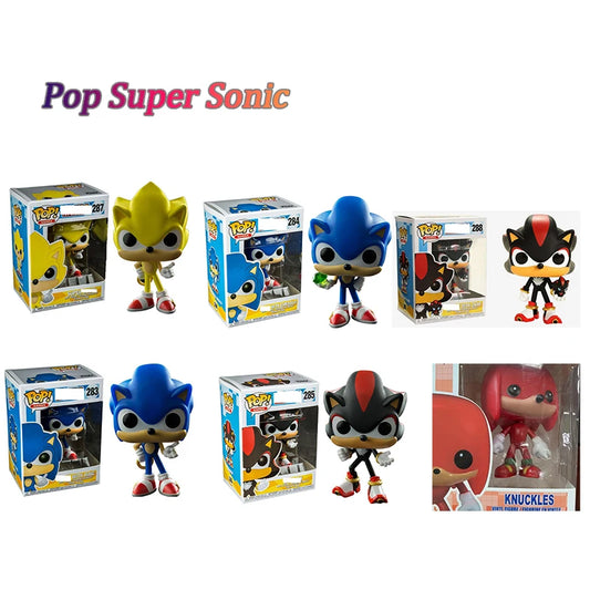 Funko Pop Sonic The Hedgehog 284# Special Edition SONIC WITH RING Collectible Children's Model Action Figure Toy For Gifts